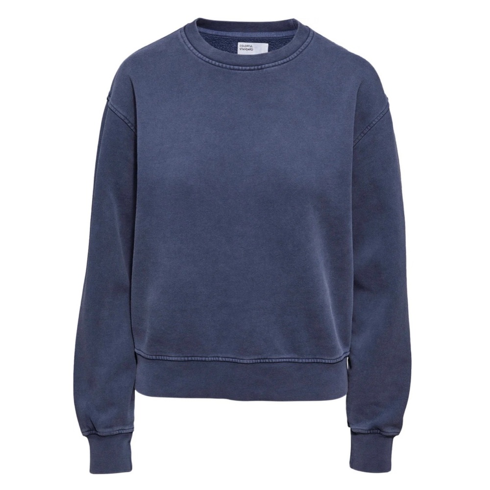 A Colorful Standard Classic Organic Crew in Neptune Blue